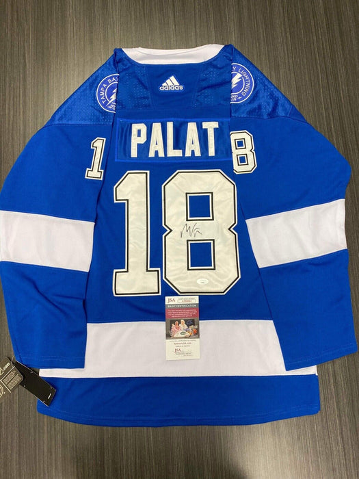 Ondrej Palat Tampa Bay Lightning Autographed Custom Jersey JSA Inscribed