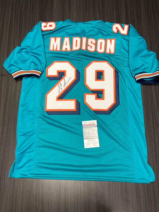 Sam Madison Miami Dolphins Autographed Custom Jersey JSA