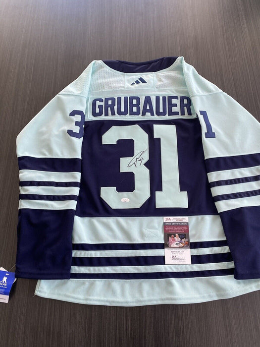 Philipp Grubauer Seattle Kraken Autographed Custom Jersey JSA