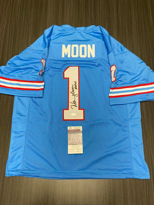 Warren Moon Houston Oilers Autographed Custom Jersey JSA Inscribed