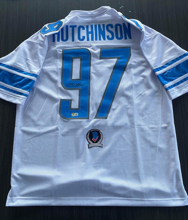 Aidan Hutchinson Detroit Lions Autographed Custom Jersey Beckett