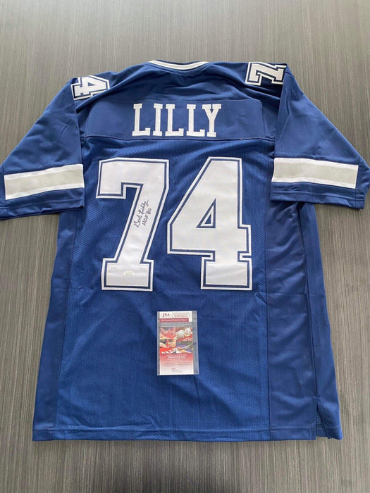 Bob Lilly Dallas Cowboys Autographed Custom Jersey JSA Inscribed