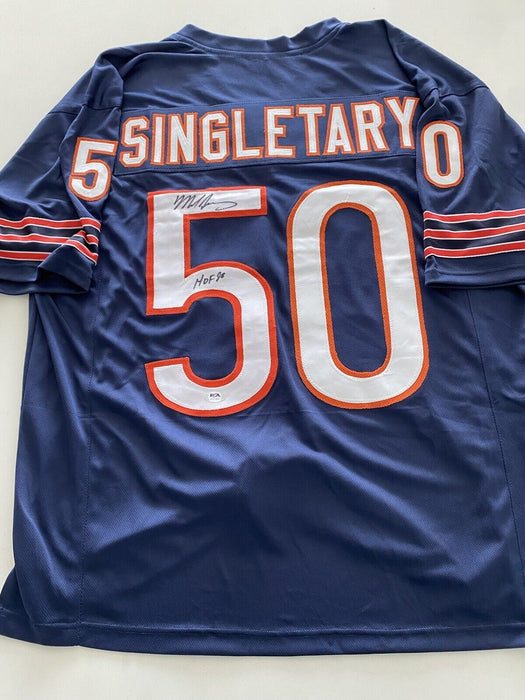 Mike Singletary Chicago Bears Autographed Custom Jersey JSA Inscribed