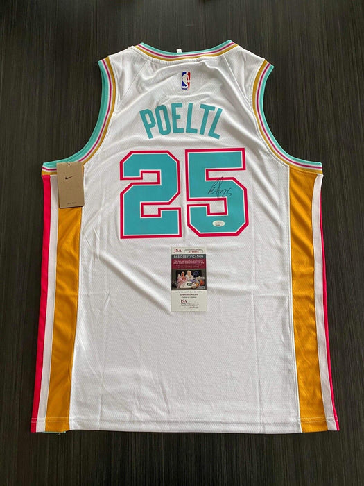 Jakob Poeltl San Antonio Spurs Autographed Custom Jersey JSA