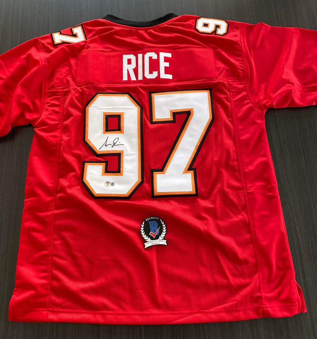 Simeon Rice Tampa Bay Buccaneers Autographed Custom Jersey Beckett
