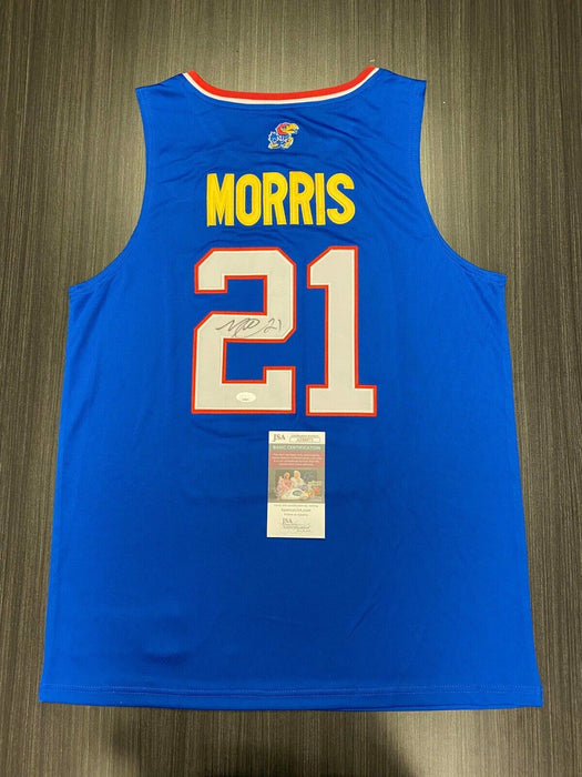 Markieff Morris Kansas Jayhawks Autographed Custom Jersey JSA