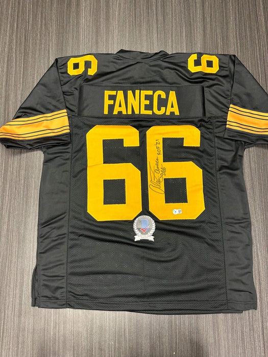 Alan Faneca Pittsburgh Steelers Autographed Custom Jersey Beckett Inscribed