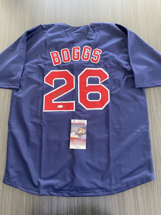 Wade Boggs Boston Red Sox Autographed Custom Jersey JSA