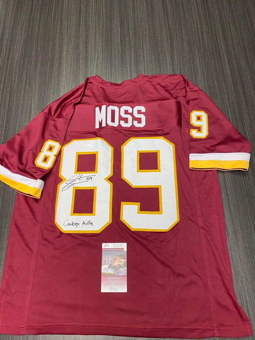 Santana Moss Washington Redskins Autographed Custom Jersey JSA Inscribed