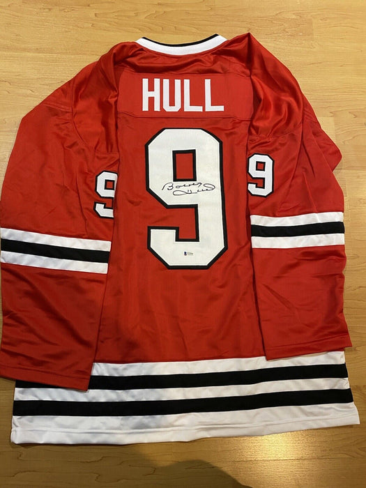 Bobby Hull Chicago Blackhawks Autographed Custom Jersey Beckett