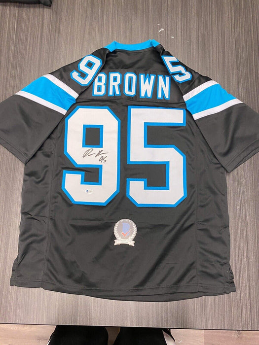 Derrick Brown Carolina Panthers Autographed Custom Jersey Beckett