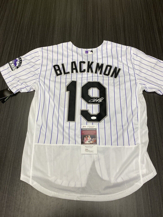 Charlie Blackmon Colorado Rockies Autographed Custom Jersey JSA