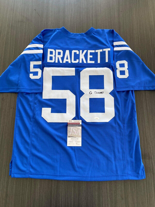 Gary Brackett Indianapolis Colts Autographed Custom Jersey JSA