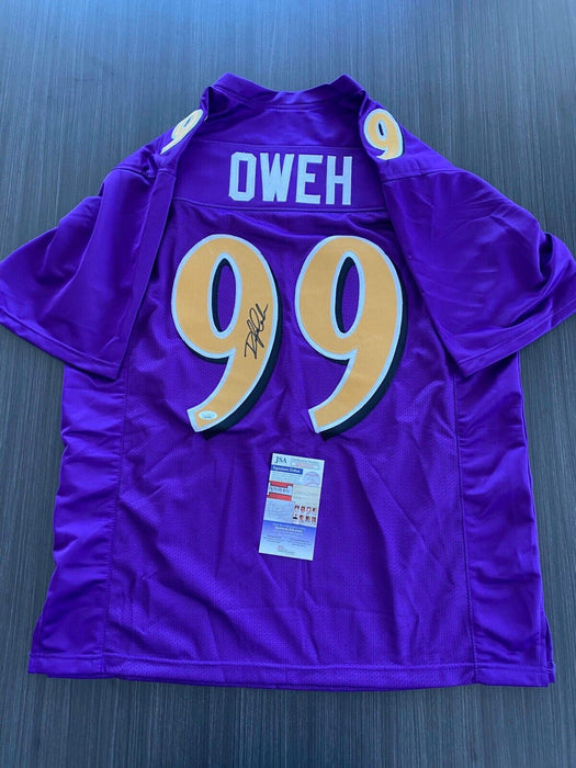 Odafe Oweh Baltimore Ravens Autographed Custom Jersey JSA