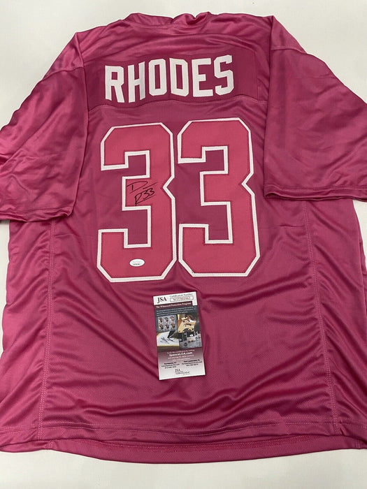 Dominic Rhodes Indianapolis Colts Autographed Custom Pink Jersey JSA