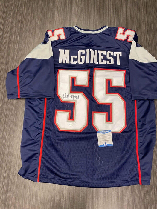 Willie McGinest New England Patriots Autographed Custom Jersey Beckett