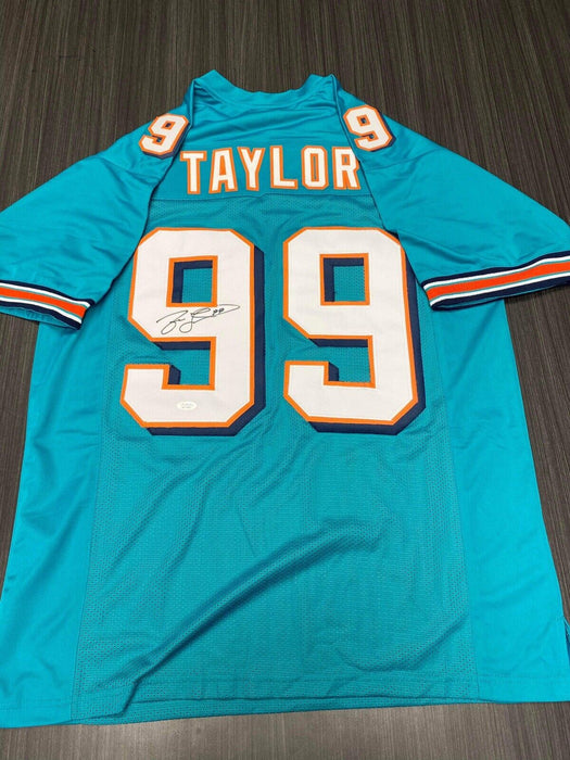 Jason Taylor Miami Dolphins Autographed Custom Jersey JSA