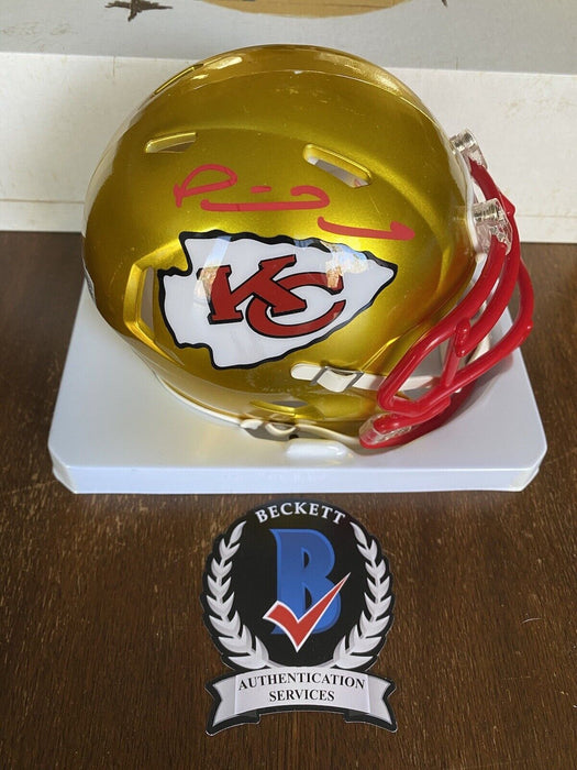 Patrick Mahomes Kansas City Chiefs Autographed  Mini Helmet Beckett