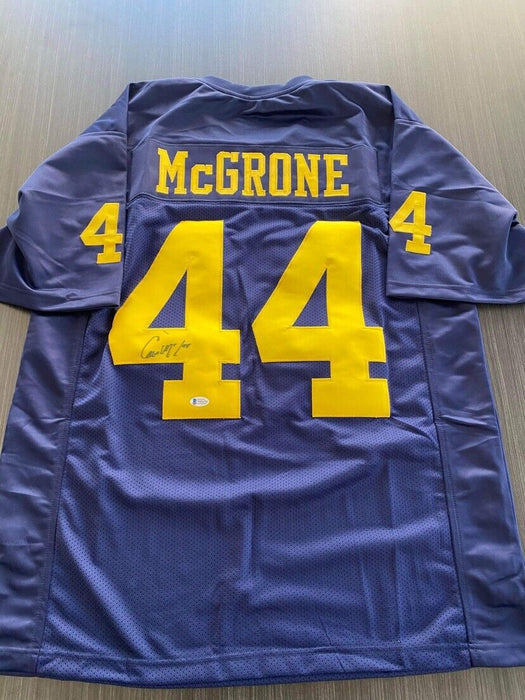 Cameron McGrone Michigan Wolverines Autographed Custom Jersey Beckett