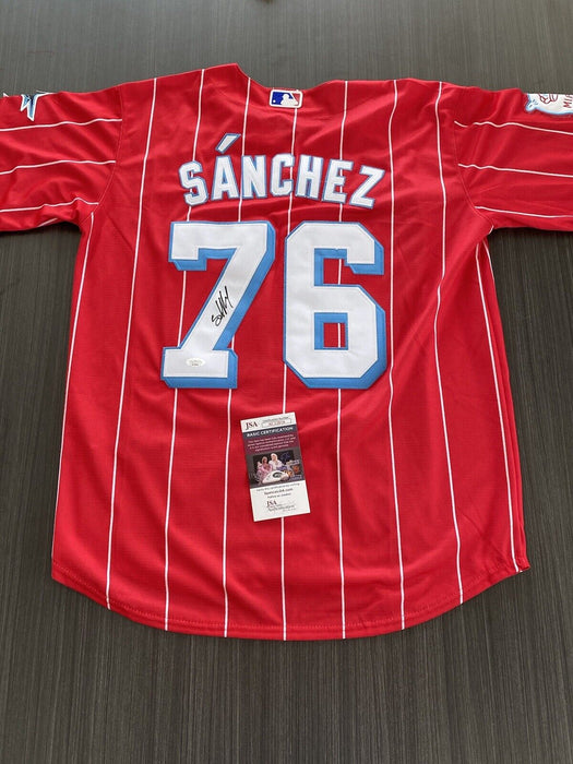 Jesus Sanchez Miami Marlins Autographed Custom Jersey JSA