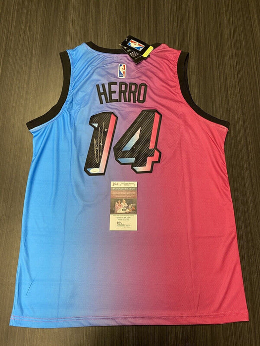 Tyler Herro Miami Heat Autographed Custom Jersey JSA