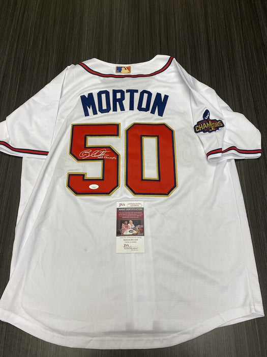 Charlie Morton Atlanta Braves Autographed Custom World Series Jersey JSA