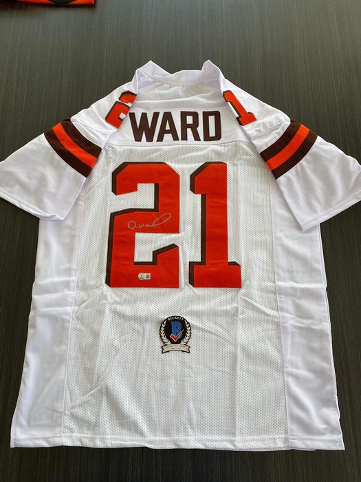 Denzel Ward Cleveland Browns Autographed Custom Jersey Beckett
