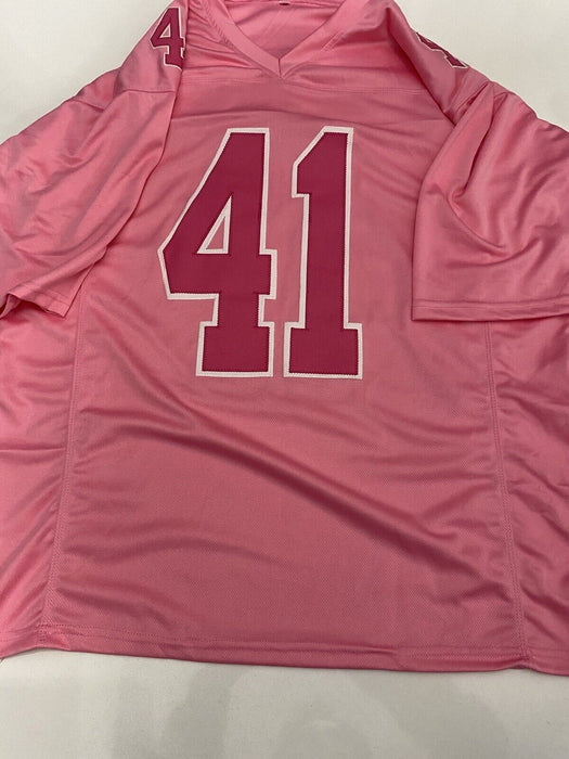 Antoine Bethea Indianapolis Colts Autographed Custom Pink Jersey JSA
