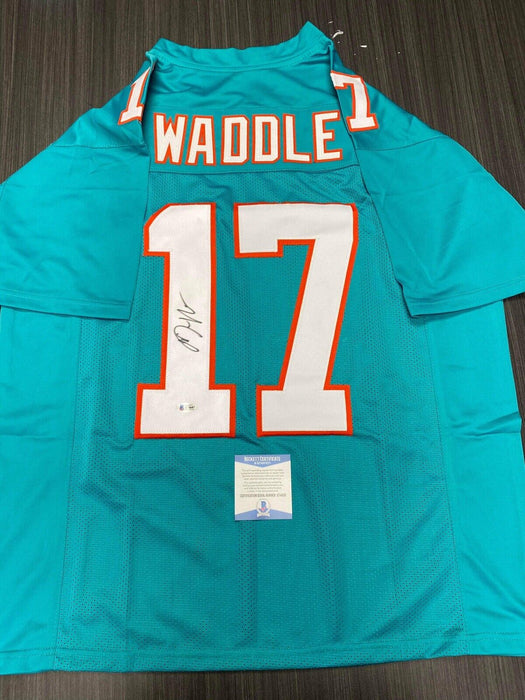 Jaylen Waddle Miami Dolphins Autographed Custom Jersey Beckett