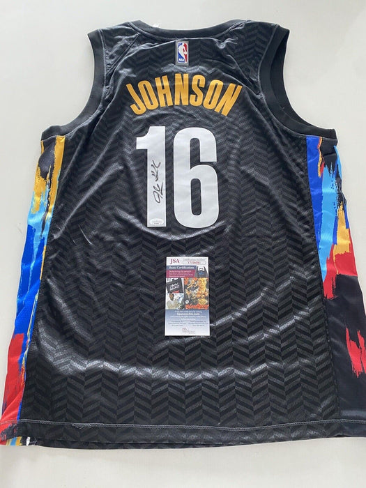 James Johnson Brooklyn Nets Autographed Custom Jersey JSA