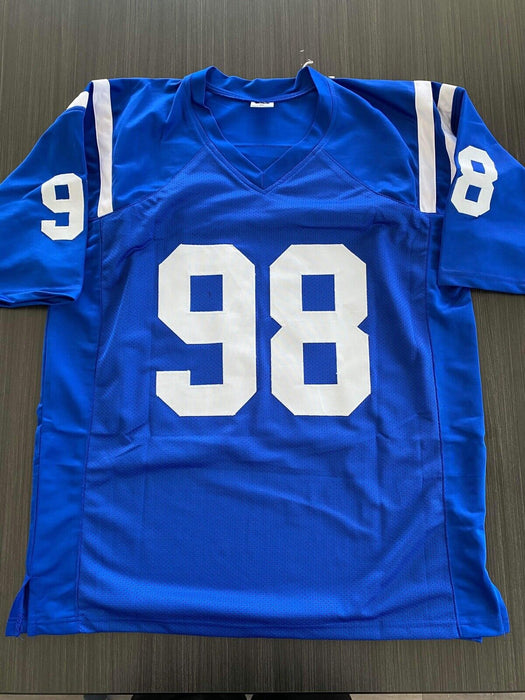 Robert Mathis Indianapolis Colts Autographed Custom Jersey JSA