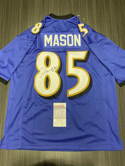 Derrick Mason Baltimore Ravens Autographed Custom Jersey JSA