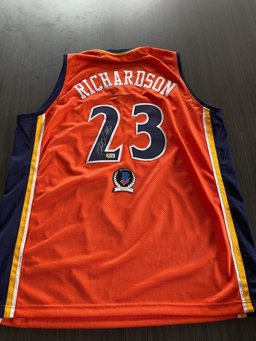 Jason Richardson Golden State Warriors Autographed Custom Jersey Beckett