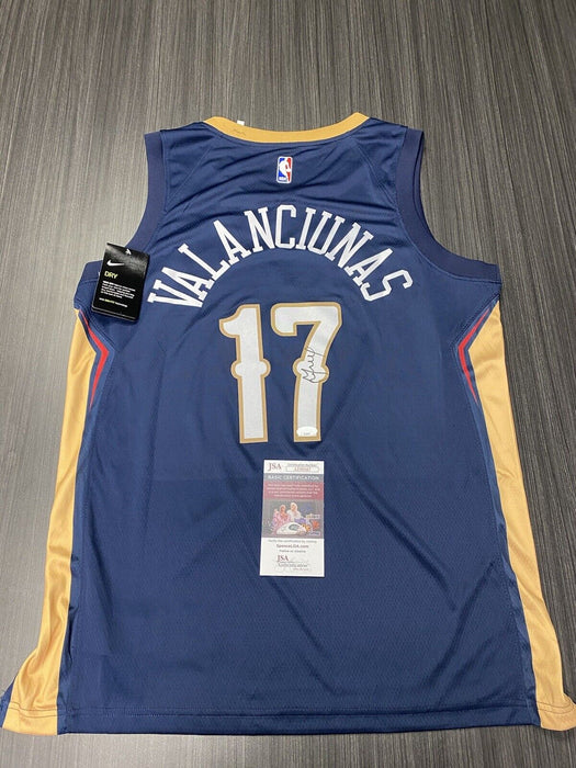 Jonas Valanciunas New Orleans Pelicans Autographed Custom Jersey JSA