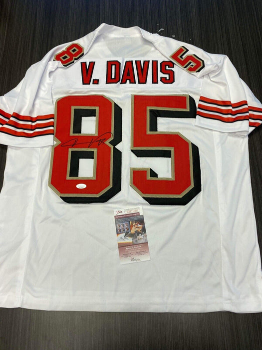 Vernon Davis San Francisco 49ers Autographed Custom Jersey JSA