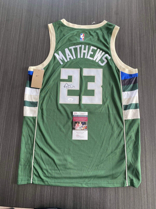 Wesley Matthews Milwaukee Bucks Autographed Custom Jersey JSA
