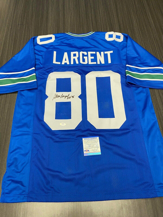 Steve Largent Seattle Seahawks Autographed Custom Jersey PSA