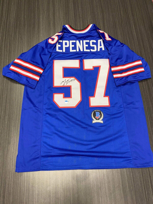 AJ Epenesa Buffalo Bills Autographed Custom Jersey Beckett