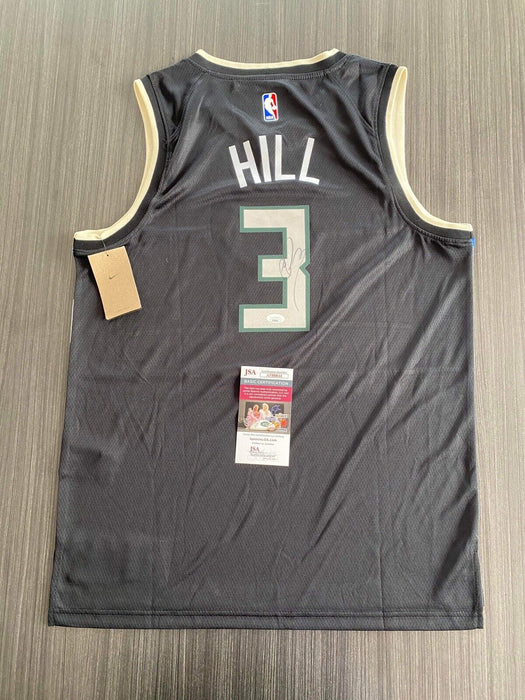 George Hill Milwaukee Bucks Autographed Custom Jersey JSA