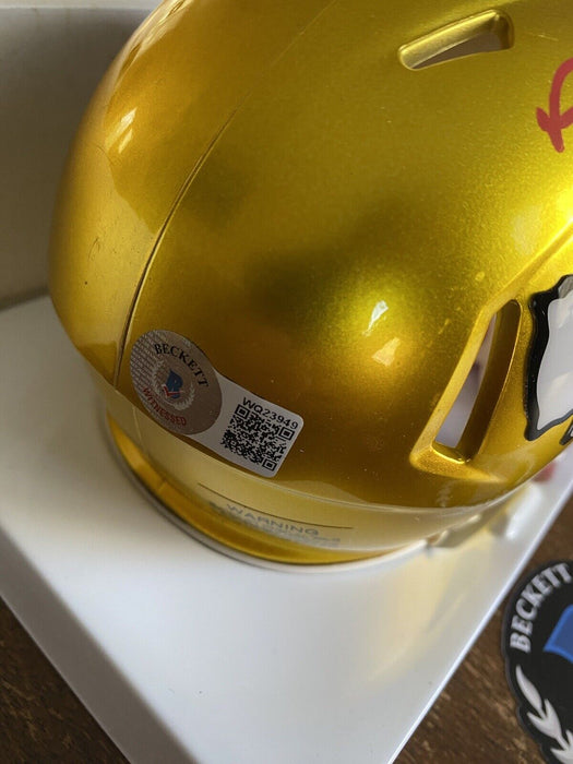 Patrick Mahomes Kansas City Chiefs Autographed  Mini Helmet Beckett