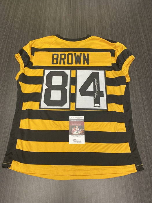 Antonio Brown Pittsburgh Steelers Autographed Custom Bumble Bee Jersey JSA