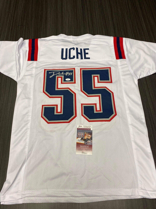 Josh Uche New England Patriots Autographed Custom Jersey JSA