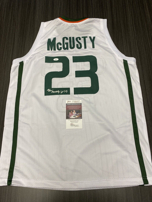 Kameron McGusty Miami Hurricanes Autographed Custom Jersey JSA