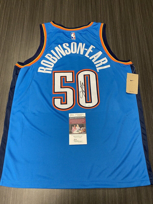 Jeremiah Robinson Earl Oklahoma City Thunder Autographed Custom Jersey JSA