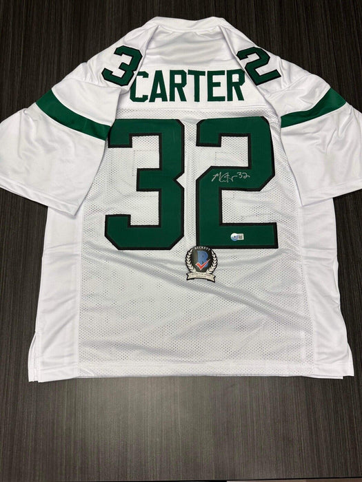 Michael Carter New York Jets Autographed Custom Jersey Beckett