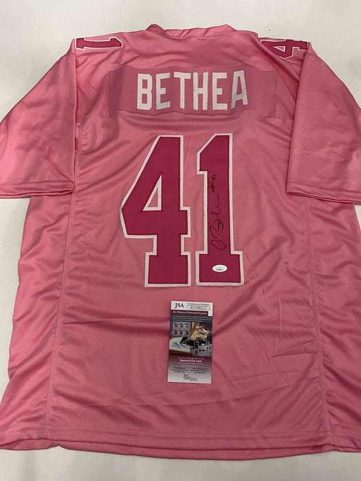 Antoine Bethea Indianapolis Colts Autographed Custom Pink Jersey JSA