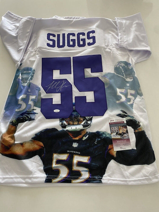 Terrell Suggs Baltimore Ravens Autographed Custom Jersey JSA