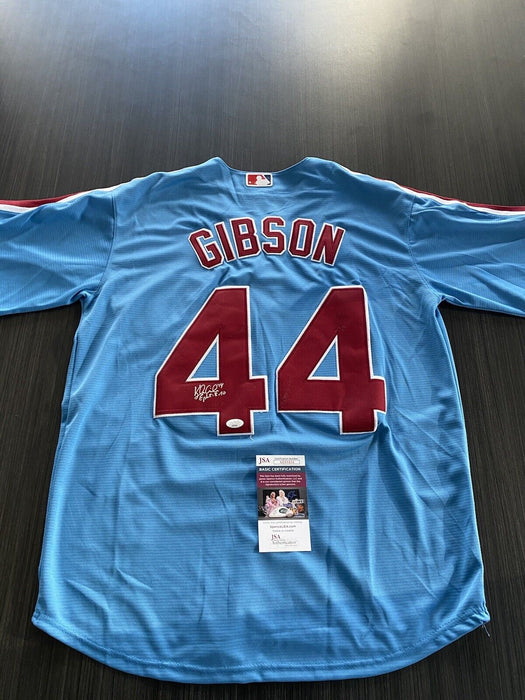 Kyle Gibson Philadelphia Phillies Autographed Custom Jersey JSA