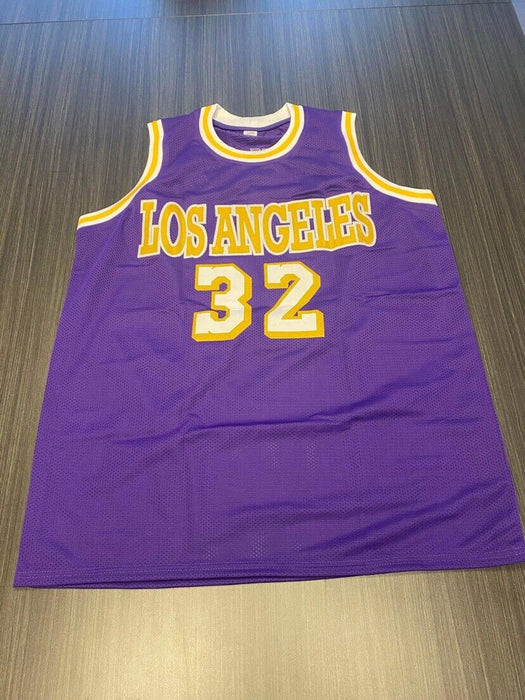 Magic Johnson Los Angeles Lakers Autographed Custom Jersey Beckett