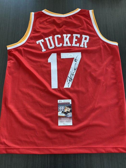 PJ Tucker Houston Rockets Autographed Custom Jersey JSA